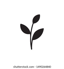 flat black glyph leaf icon. Logo element illustration.leaf design. vector eps 10 . leaf concept. Can be used in web and mobile . 