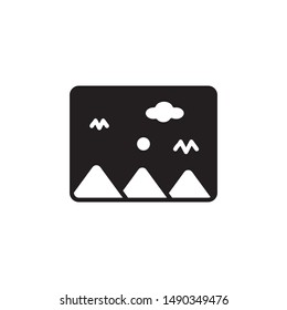 flat black glyph picture icon. Logo element illustration. picture design. vector eps 10 . picture concept. Can be used in web and mobile . 