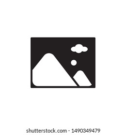 flat black glyph picture icon. Logo element illustration. picture design. vector eps 10 . picture concept. Can be used in web and mobile . 