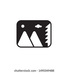 flat black glyph picture icon. Logo element illustration. picture design. vector eps 10 . picture concept. Can be used in web and mobile . 
