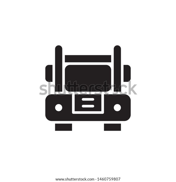 flat black glyph truck icon symbol sign, logo
template, vector, eps 10