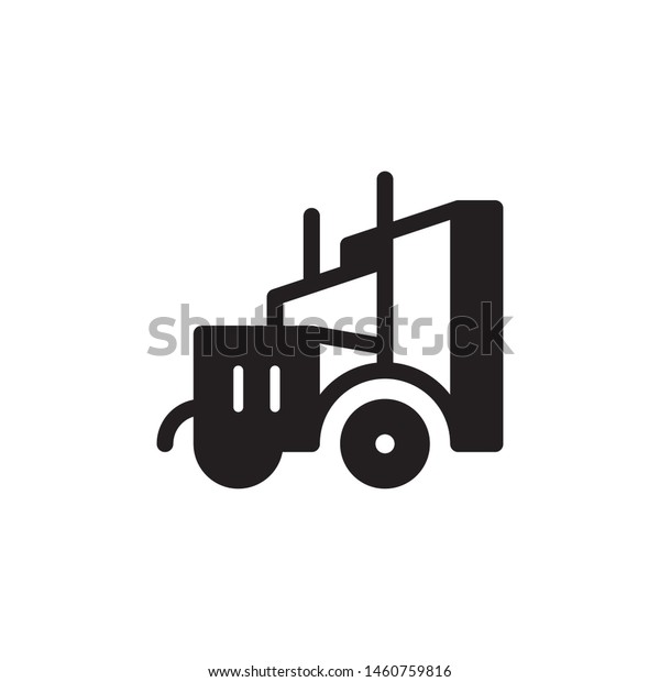 flat black glyph truck icon symbol sign, logo\
template, vector, eps 10