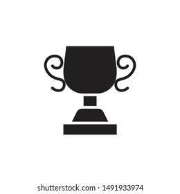 flat black glyph winner cup trophy icon. Logo element illustration. winner cup design. vector eps 10 . winner cup concept. Can be used in web and mobile . 