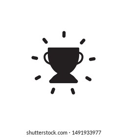 flat black glyph winner cup trophy icon. Logo element illustration. winner cup design. vector eps 10 . winner cup concept. Can be used in web and mobile . 