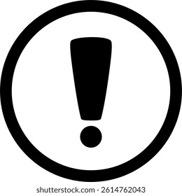 Flat Black and Grey Caution Symbol