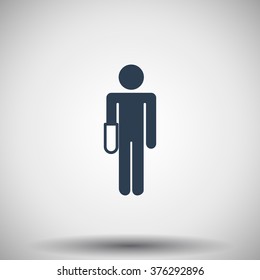 Flat black Hand icon