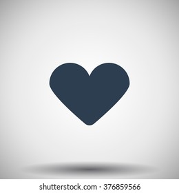 Flat black Heart icon