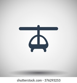 Flat black Helicopter icon