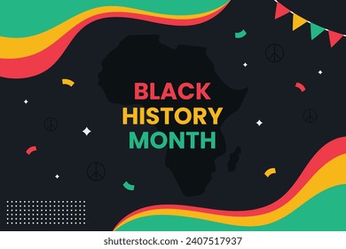 flat black history month background