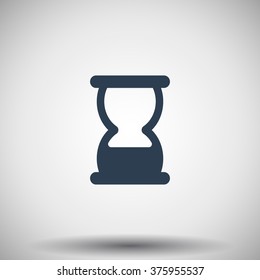 Flat black Hourglass icon