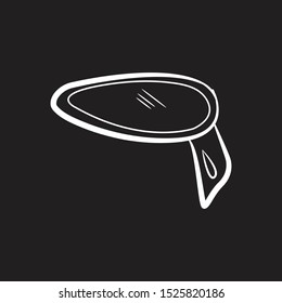 Flat black icon for bike rear view mirrors