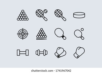 Flat Black Icon of Sport
