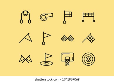 Flat Black Icon of Sport
