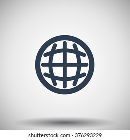Flat black International icon