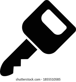Icono de tecla negra plana Ilustración relleno 