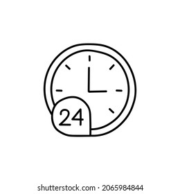 in flat black line style, isolated on white background 