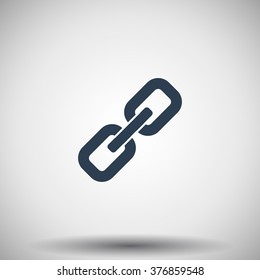 Flat black Links icon
