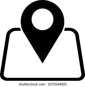 Flat Black Location Icon