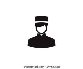 Flat black male silhouette vector 