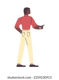 flat black man design over white