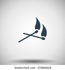 Flat black Matches icon