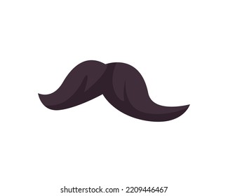 bigote negro plano sobre blanco