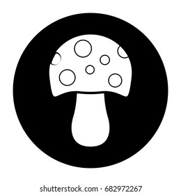 flat black mushrooms icon
