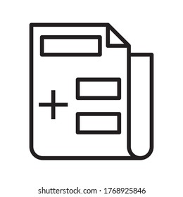 flat black newspaper vector icon on white background