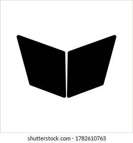flat black newspaper vector icon on white background