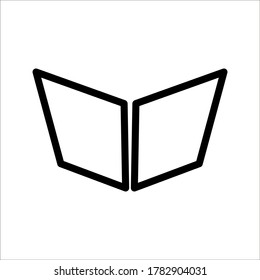 flat black newspaper vector icon on white background