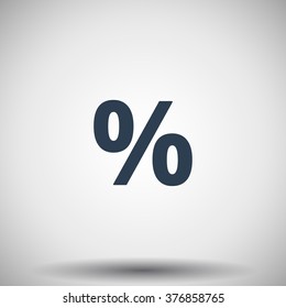 Flat black Percentage icon