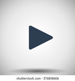 Flat black Play icon