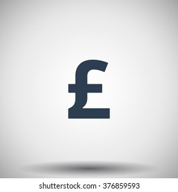 Flat black Pound icon