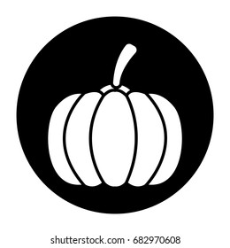 flat black pumpkin icon