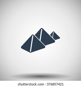 Flat black Pyramids icon