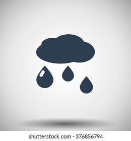 Flat black Rain icon
