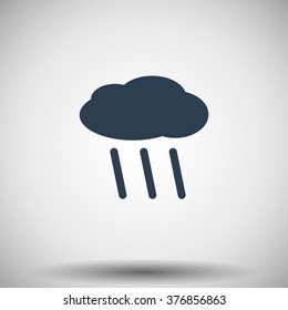 Flat black Rain icon