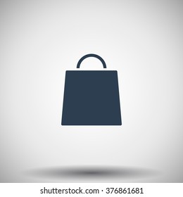 Flat black Shopping Bag icon