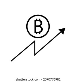 Flat black sign bitcoin for web design. Bitcoin icon sign payment symbol. Vector illustration. Stock image.