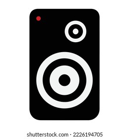 Icono de altavoz simple negro plano