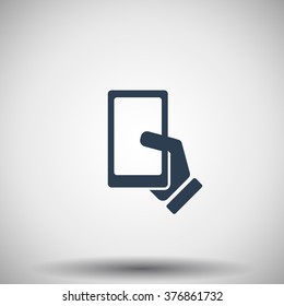 Flat black Smartphone  icon