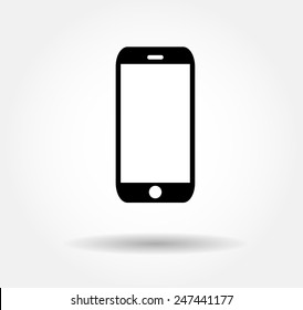 Flat black smartphone Icon Vector illustration  EPS10,jpg,iphon,jpeg,iphone logo,button background  for app,mobile,web