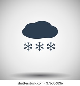 Flat black Snow icon
