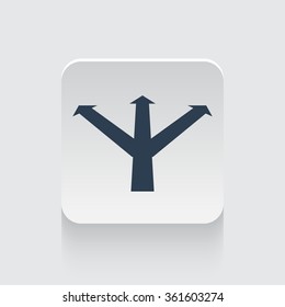 Flat black Strategy icon on rounded square web button