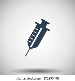 Flat black Syringe icon