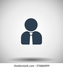 Flat black User Profile icon