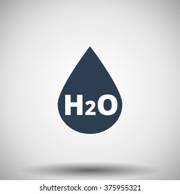 Flat black Water icon