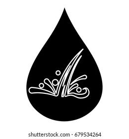 flat black water icon