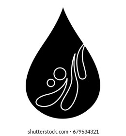 flat black water icon