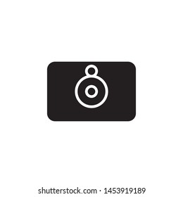 flat black web cam glyph icon symbol sign, logo template, vector, eps 10